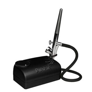 Dinair personal pro airbrush kit is great for those just starting out with airbrushing but also makes sense for more advanced users.