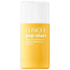 Clinique Pep Start UV Protector is a perfect sunscreen to protect skin from dangerous UV rays post treatment with an a home anti-aging device. 